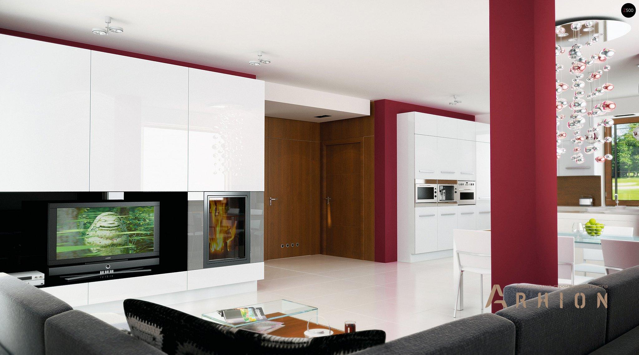 2. Проект двухэтажного дома в современном стиле с четырехскатной, Zx29 k, площадью - 199 кв c терассой, балконом, гаражом